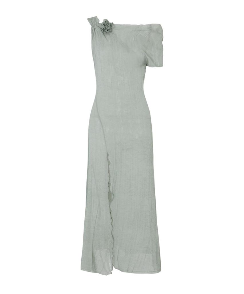 Lulu Seoul Wave Sheer Dress (Mint)