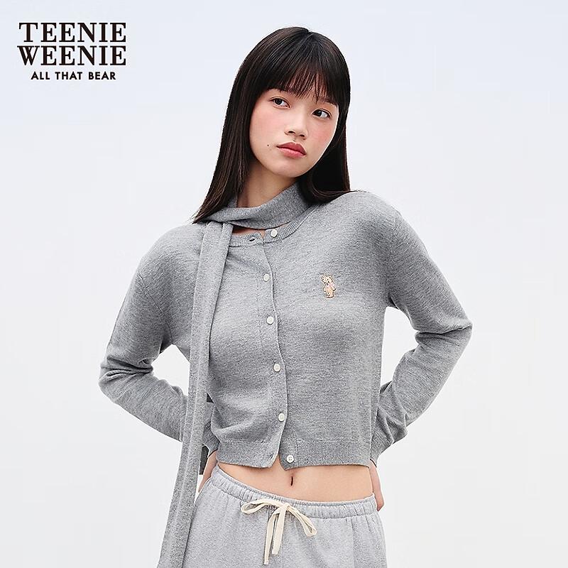 Teenie Weenie Bearnova Women's Cartoon Bear Scarf Cardigan