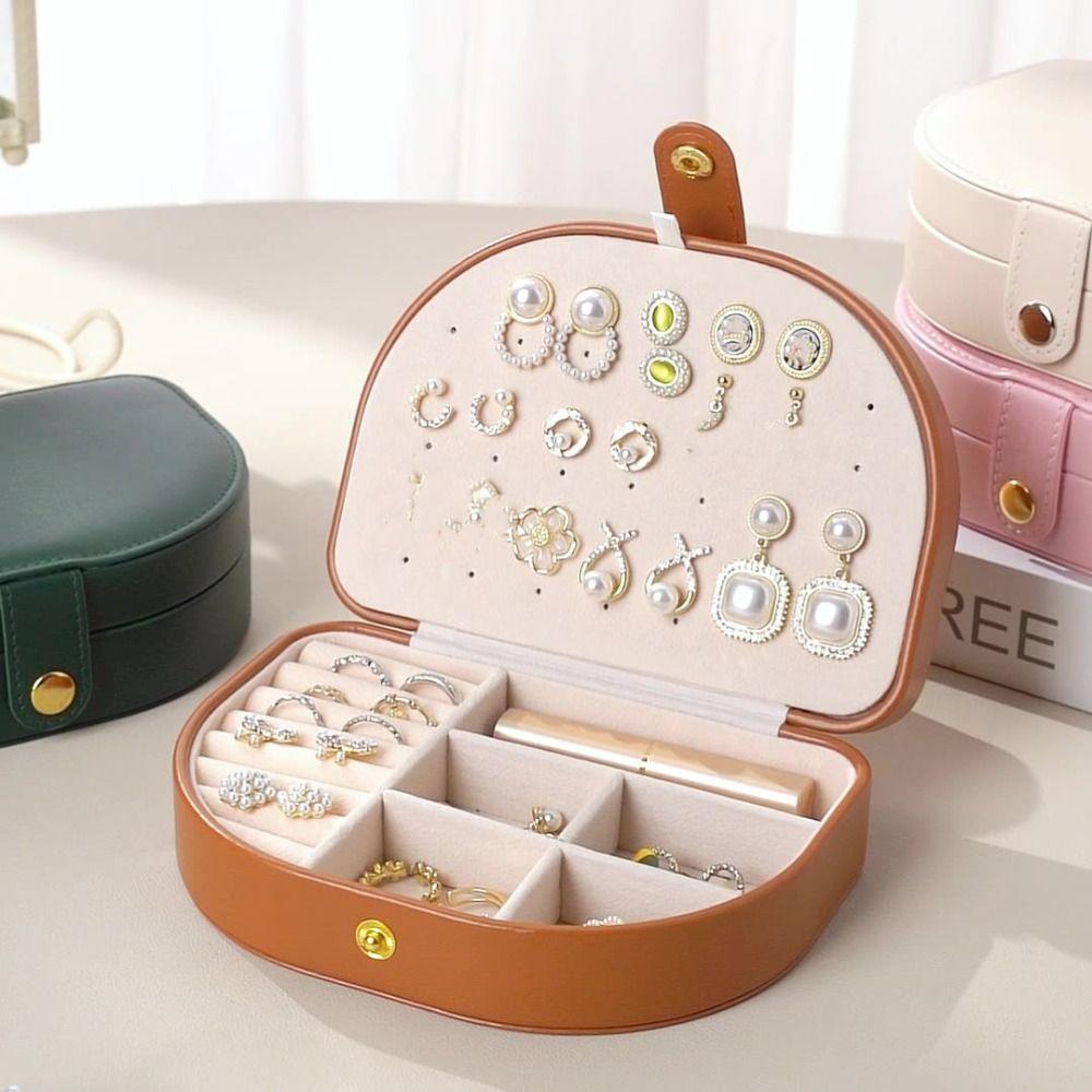 PU Leather Jewelry Packing Bag Rings Necklace Jewelry Display Box Earrings Storage Case  Vacation