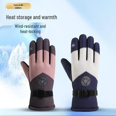 Winter Motorcycle Ski Gloves - Fleece Lined, Thick, Warm, for Cold Weather Riding