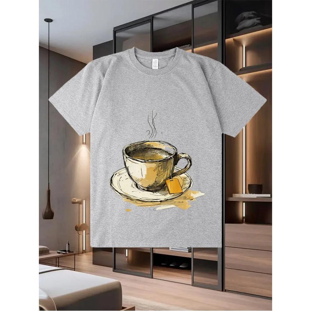 2025 New Men's Printed Short - Sleeve T - Shirt for Summer  A Loose and Trendy Top