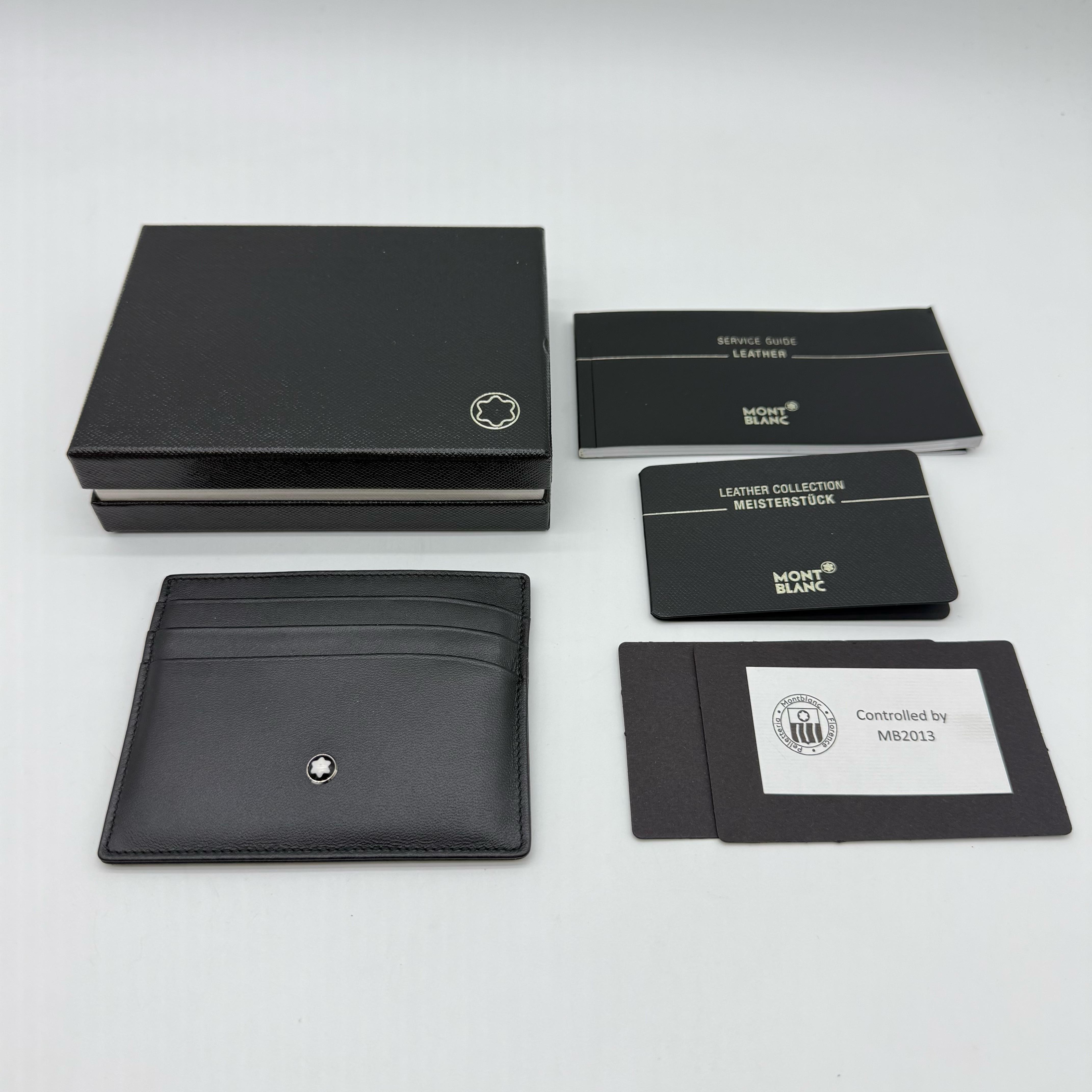 [Pre-Owned] Meisterstück Logo Leather Card Holder - Excellent #QJ2RVV ONE SIZE
