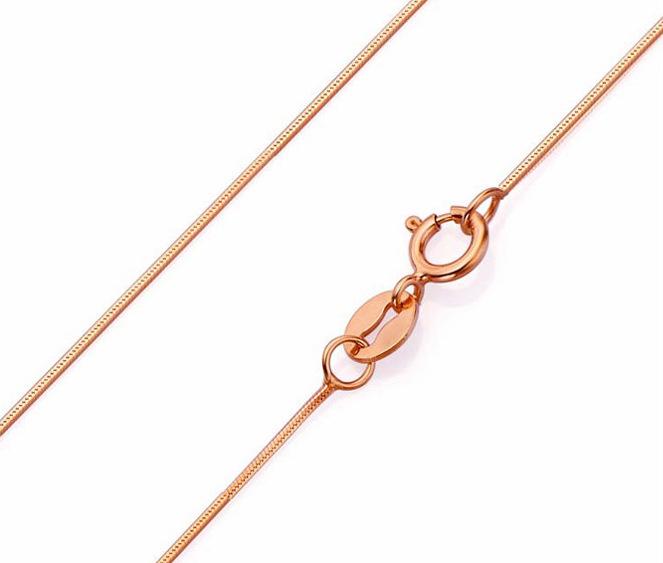 18K Rose Gold Plated Thick Snake Chain Necklace for Women