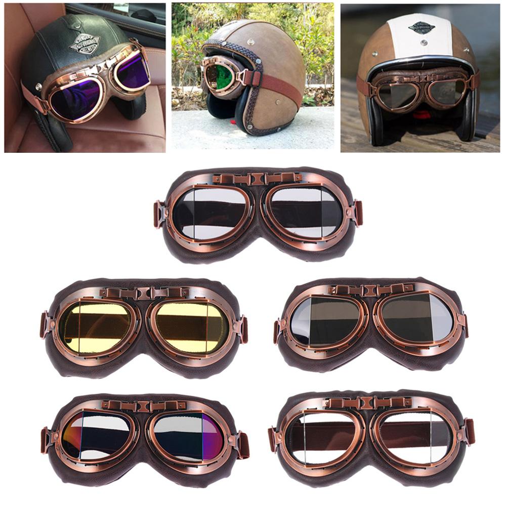 Retro Pilot Goggles Motor Protective Gears Glasses Eye Protection For Motorcycle Cruiser Cafe Scooter Motorcycle Accessories