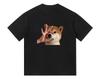 Shiba Inu Shut Up Fun Dog Hakimi Funny Print Top Unisex Short Sleeve Niche Summer Unisex Versatile Fashion Unisex High Quality Tee