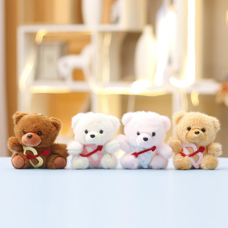 Cartoon Plush Bear Keychain With Soft Short Plush For Girls Gift And Bag Decor