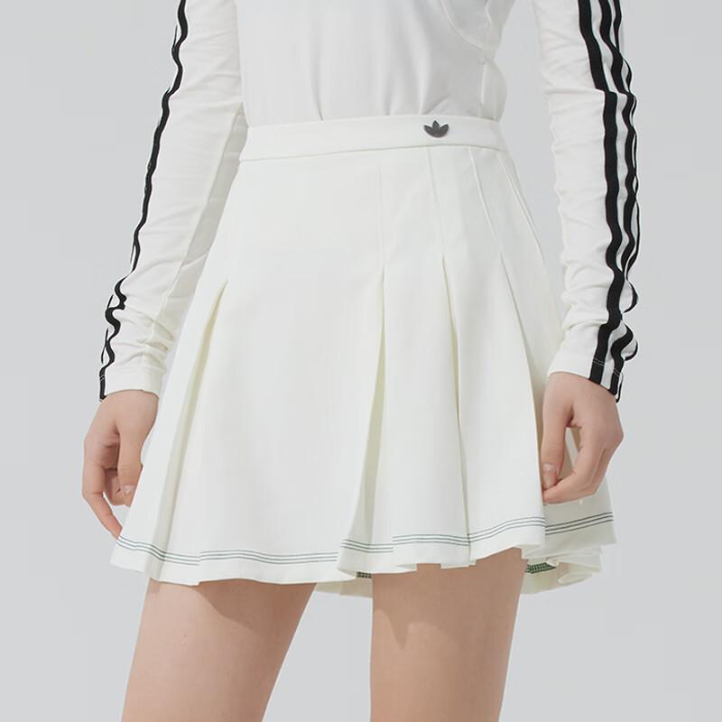 Adidas Originals Fashion Sports Breathable Casual Skirt Women Skirts White JM8016