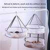 Clothes Basket Household Double-layer Large-capacity Drying Sweater Socks Anti-deformation Tiled Mesh Pocket Double-layer Rotatable Drying Net