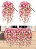 1/2/4pcs Artificial Eucalyptus Silk Flower Vine, UV-Resistant Greenery For Outdoor Hanging, Suitable For Anniversary, Graduation, Wedding