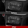 For Dodge Charger 2015 - Accessories Interior Carbon Fiber Car Center Console AC Switch Panel Cover Trim Decal Sticker