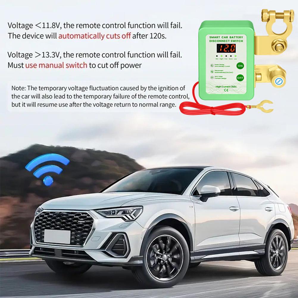 12V 240A Remote Battery Disconnect Switch Automatic Power Shut Off Switch Car Battery Remote Control Switch Leakage Protection