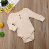 Neugeborenes Baby, Mädchen, Junge, einfarbig, Rüschen, Strampler, Bodysuit, Overall, Outfit, Kleidung, 0–24 Monate