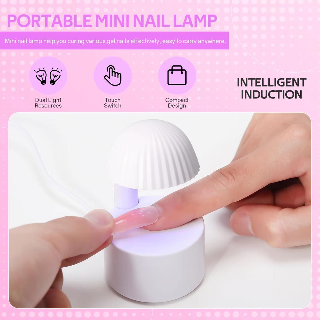 YIKOOLIN Mini UV Light for Gel Nails with Smart Sensor Portable Manicure UV LED Lamp for DIY Nail Art And Gel Polish Extension