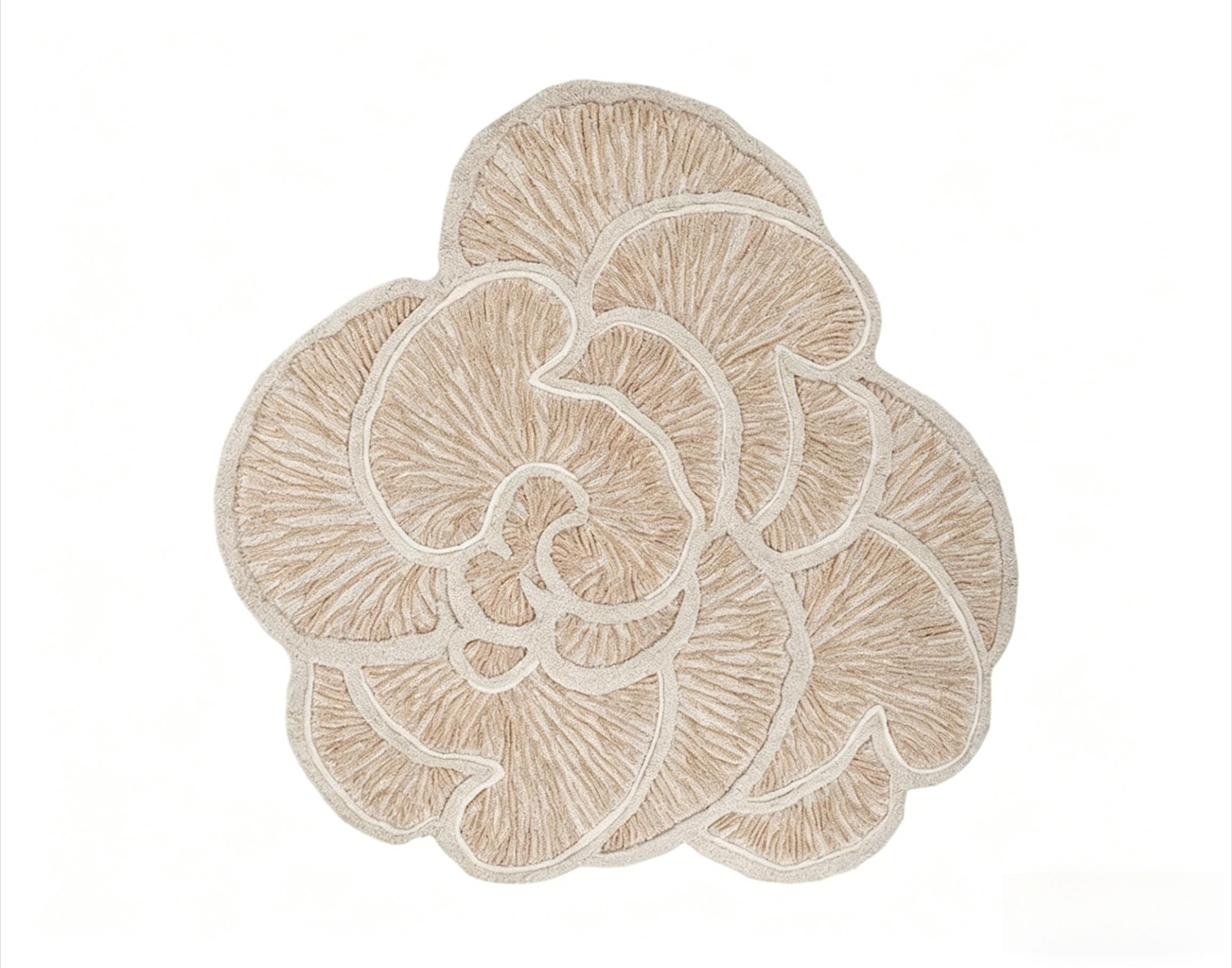 Tapis de forme irrégulière pour salon Tapis épais en peluche pour vestiaire Décor de chambre à coucher style français Tapis moelleux doux pour sol de salon 80x80CM