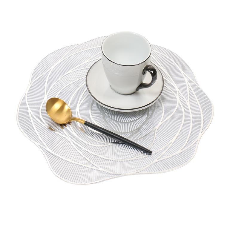 Nordic Style Rose Tableware Pad Placemat Table Mat Flower Heat Insulation Non-Slip Simple Placemats Disc Coaster Placemat