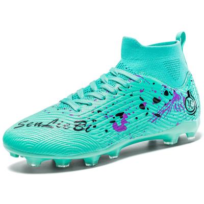 New High-top Football Shoes Long Nails Broken Nails Men's and Women's Football Shoes Grass Student Training Shoes