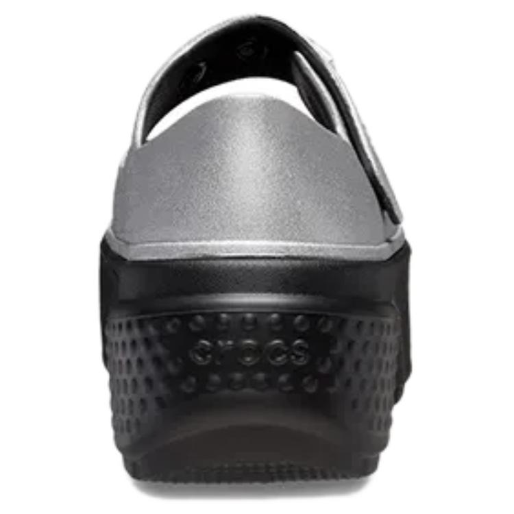Crocs Fashionable Comfortable Simple Thick Sole Mary Jane Shoes Women Shoes Silver 210437-040