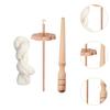 Flower Shape Drop Spindle Craft Tool Portable Sewing Projects with Winder Stick Yarn Spinner Wheel for Crochet Knitted Woven