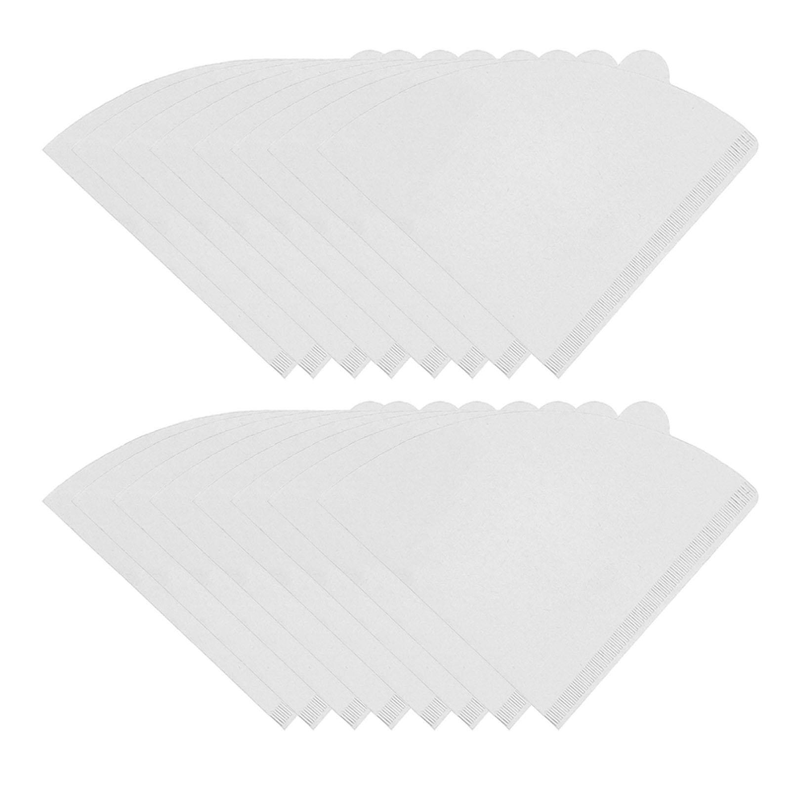 

100 Pieces Filter Cone Coffee Filters 2 to 4 Cup Natural Disposable Coffee Filter Paper for Home Cafe білий