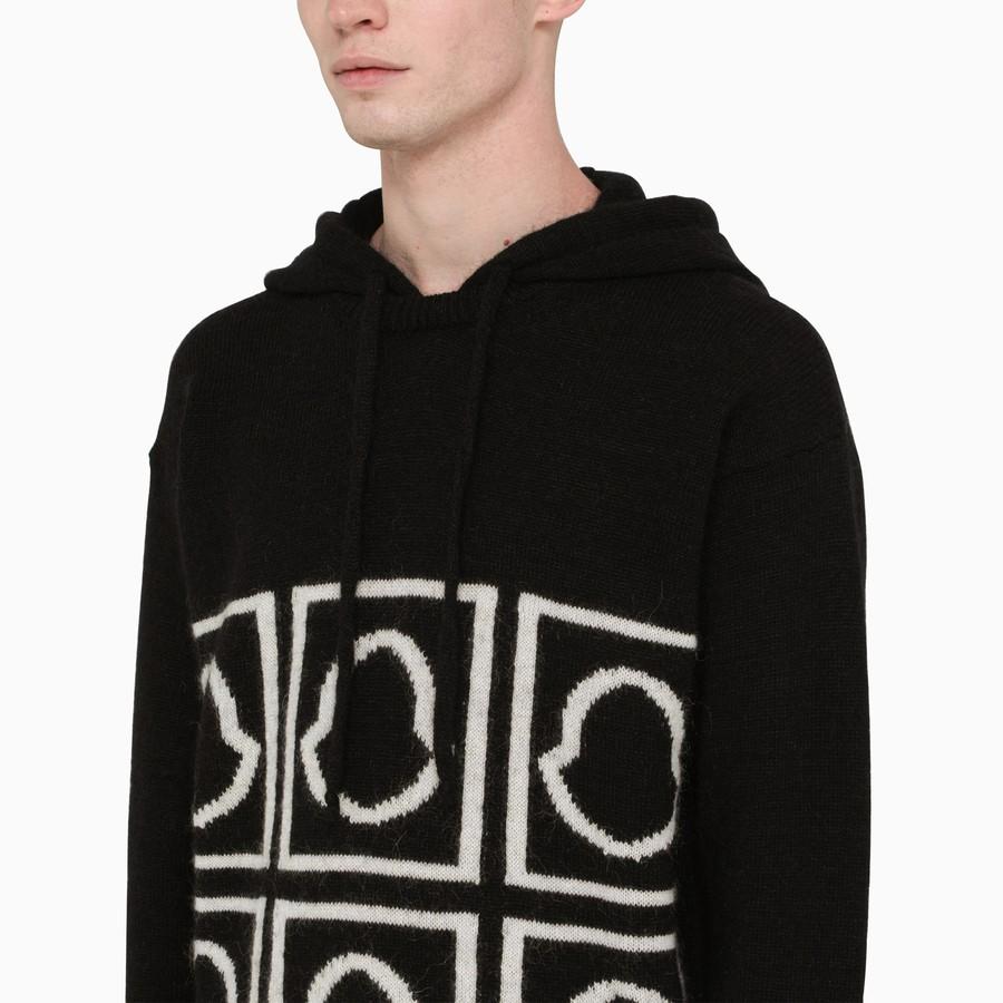 Moncler Logo Pullover Hoodie Men hoodies Black 9C00013M1240999