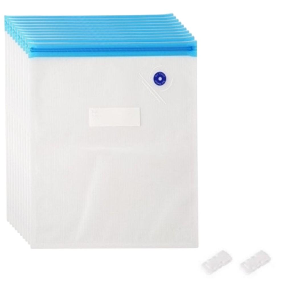 10 Pezzi Sigillatore Riutilizzabile Set Sacchetti di Plastica Pompa a Mano Per Conservazione Cibo Sacchetti Sottovuoto Salvaspazio Sigillatura Sottovuoto Cibo per la Casa