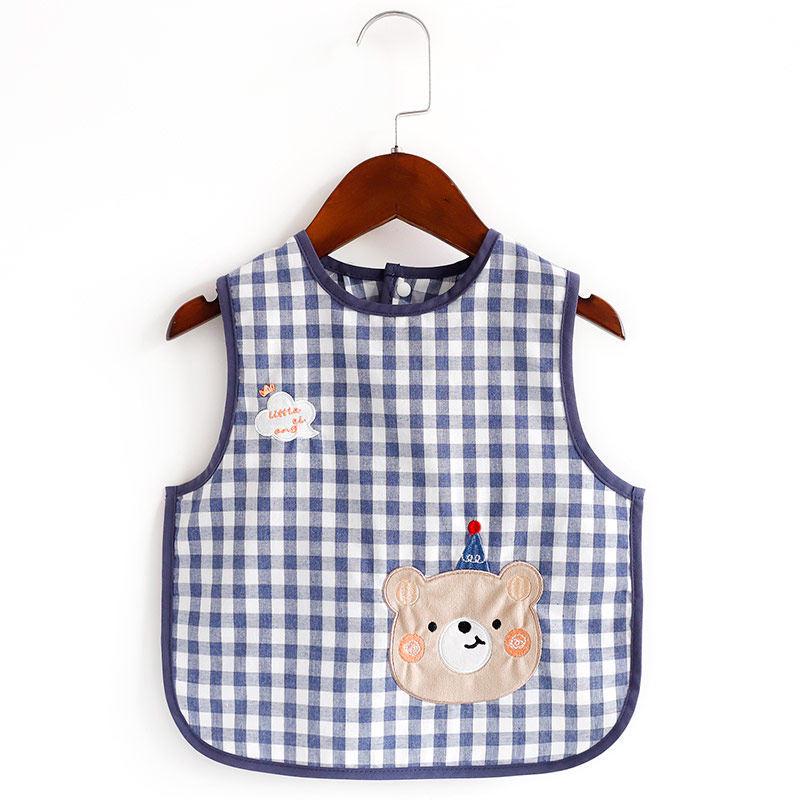 Waterproof Baby Bibs: Sleeveless, Anti-Stain, Solid Food Cartoon Coveralls for Infants and Toddlers