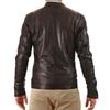 SkinOutfit Men's Genuine Lambskin Brown Leather Jacket Stylish Motorcycle Bomber Biker Outerwear MJ 13