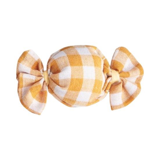 Plaid Candy Shape Cat Toy with Natural Catnip Self-Play Kitten Kick Toy Interactive