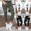 Women's High Rise Skinny Capri Pants Slim Fit Ripped Stretch Pencil Leggings For Summer Daily Casual Wear