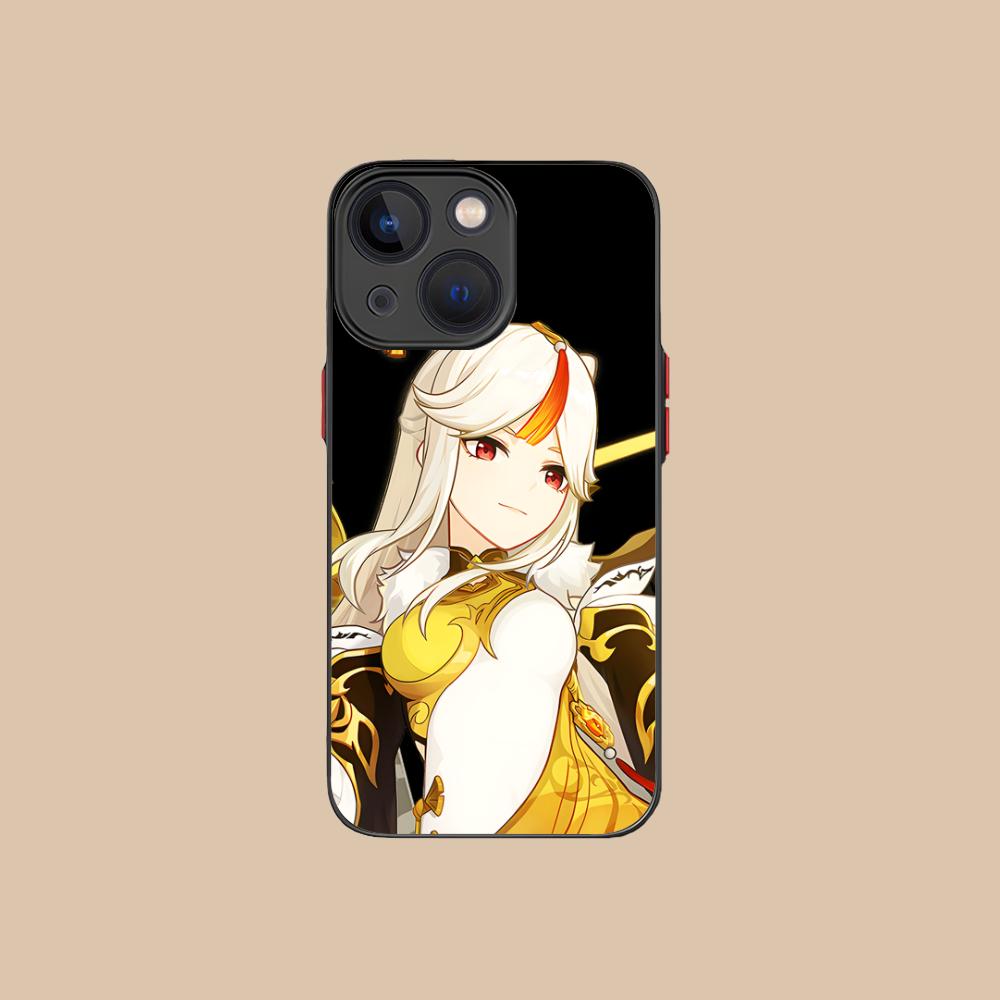 Spiel GI Ningguang Silikon Handyhülle für iPhone 17 16 15 14 13 12 11 X XR XS 8 7 Air Pro Max Plus Mini Bunte Hülle
