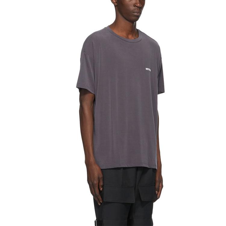 We11done Round Neck Loose Short Sleeve T-Shirt Unisex Tops Gray WD-TP2-20-710-U-GY
