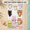 Beach TowelATEEZ Custom Name Text Personalized Soft Towel for Beach Pool Indoor Home Decor Gift