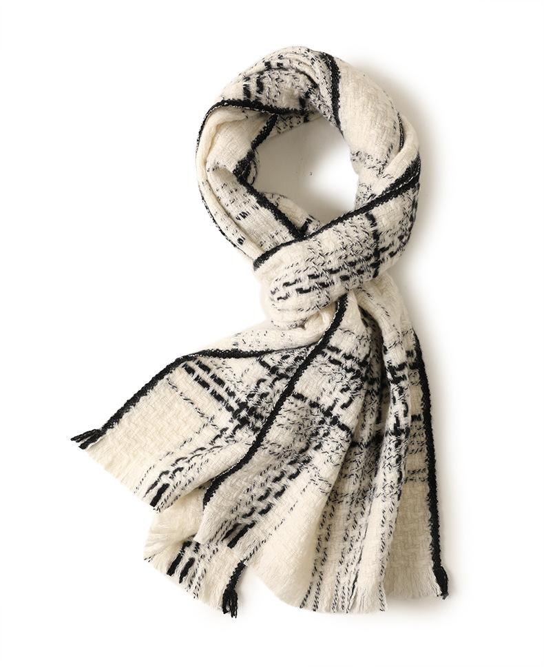 

Кашемировый шарф осень и зима женский клетчатый шарф легкий меланжевый парный длинный шарф мужской и женский универсальный новый