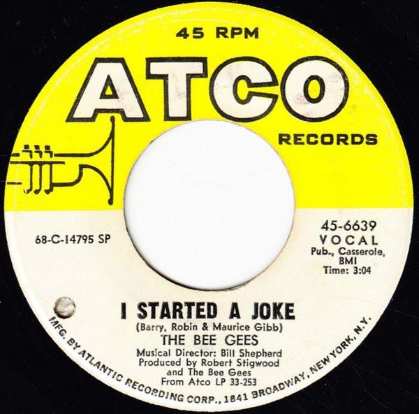 

7inch Record BEE GEES - I Started A Joke 456639 ATCO Records 1968 US Rock Used