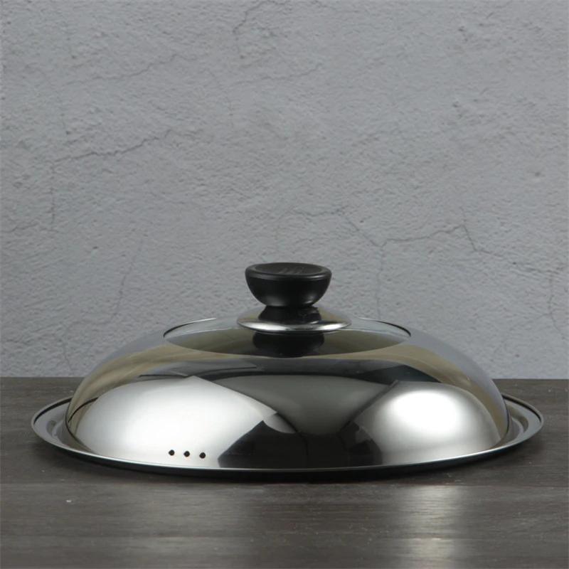 Wok aus Eisen mit Holzgriff, handgefertigt aus chinesischem Eisentopf, runder Boden, antihaftbeschichteter Wok, Gasherd, Kochgeschirr für den Haushalt