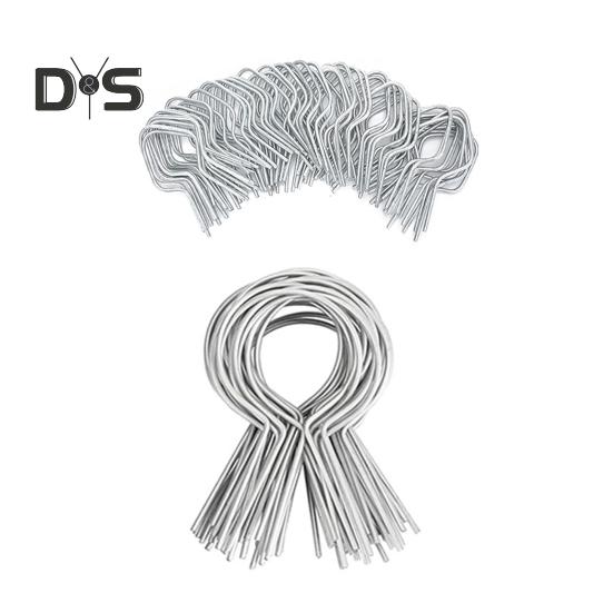 100Pcs Galvanized Fence Wire Tie Clips Easy Installation Reliable Metal Fence Post Clips for DIY Enthusiasts