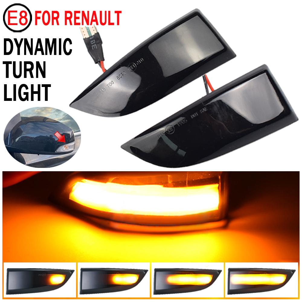 For Renault Megane MK3 Laguna III Stage Grand Scenic III Fluence Latitude Lagoon Dynamic Turn Signal LED Side Mirror light