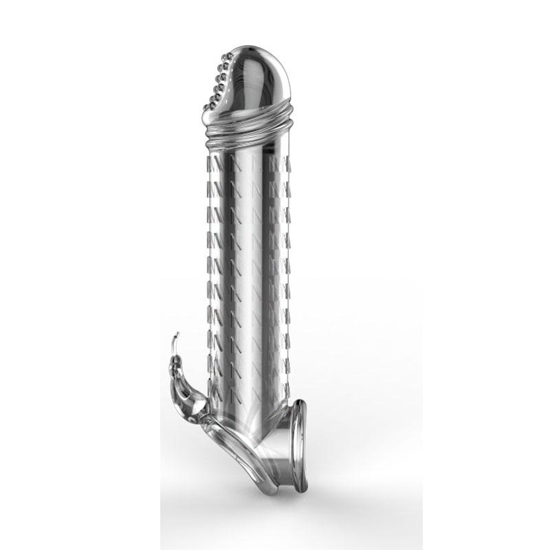 Reusable Penis Sleeve Penis Enlargement Condoms Extender Male Cock Sex Toy Spikes Realistic Dildo Sleeve Adult Sex Products For Men