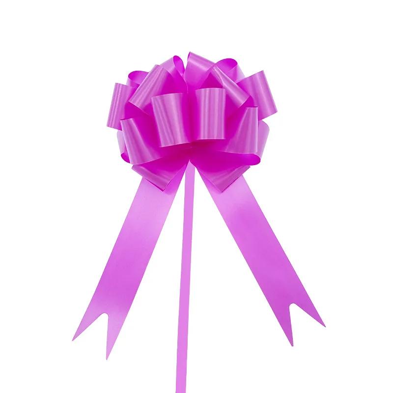30pcs Christmas Garland Flower Ribbon Holiday Wedding Party Gift Box Packaging Ribbon Stereoscopic Spherical Hand Pulled Flower