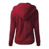 Women's Fleece-Lined Hoodie Solid Color Long Sleeve Hooded Pullover