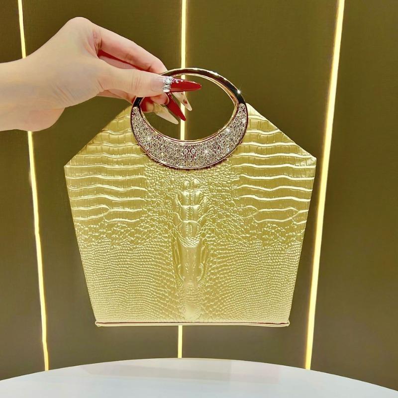 Dinner Bag, Handbag, High-end Rhinestone Banquet Bag, Fashionable Dress Bag, Chain Bag