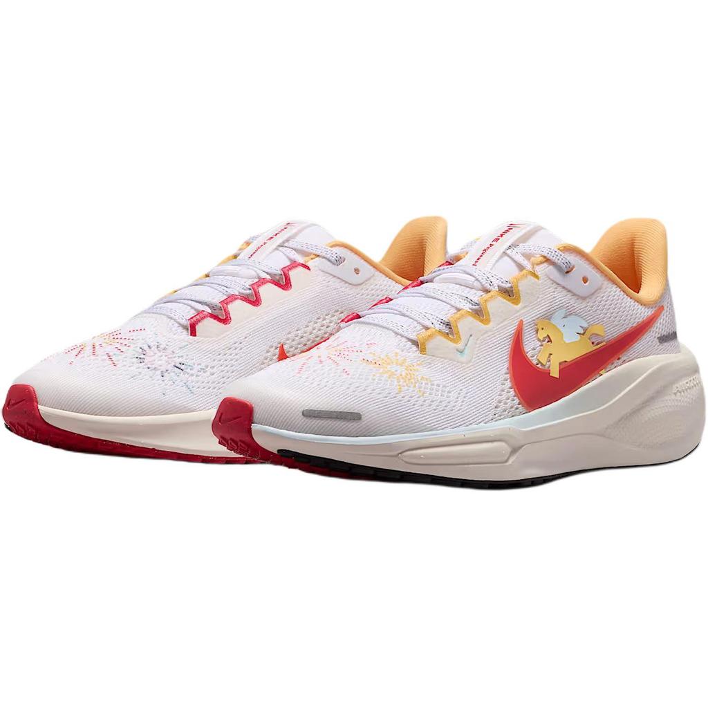 Nike Pegasus 41 Air Zoom Año del Caballo Edición Limitada Ajuste Cómodo Reactivo Transpirable Caña Baja Zapatillas de Running para Niños Blanco IQ1139-161