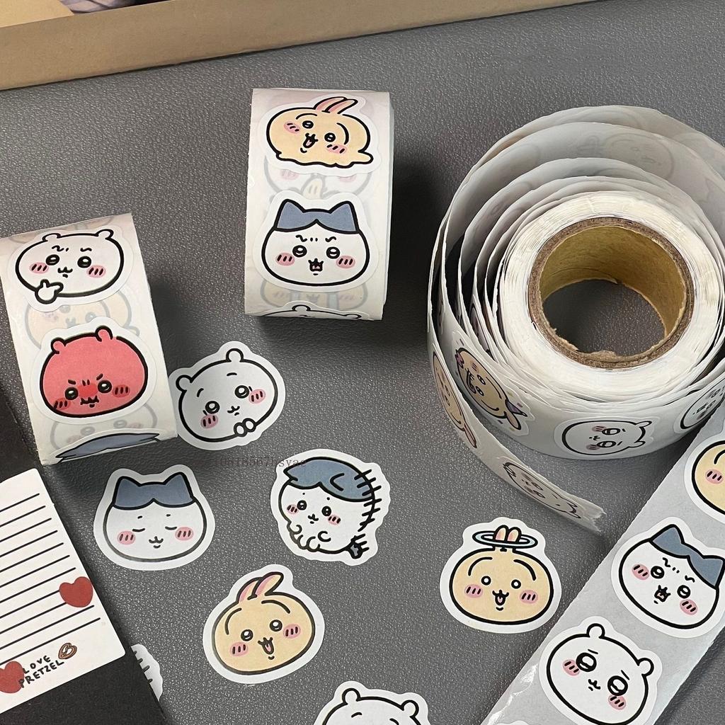 Cartoon Roll Stickers Hachiware Usagi Stickers High-looking Decoration Cute Student Notebook Seal Stickers Notebook