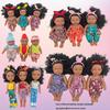 18-47CM Afroamerikanische Silikon-Reborn-Babypuppe mit Musikfunktion