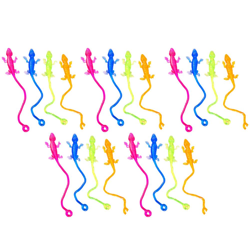 10/20 Stück Regenbogen Klebrige Gecko Stressabbau Quetsch Sensorische Spielzeuge Jungen und Mädchen Geburtstagsfeier Mitgebsel Klebriger Gecko Pinata Füller
