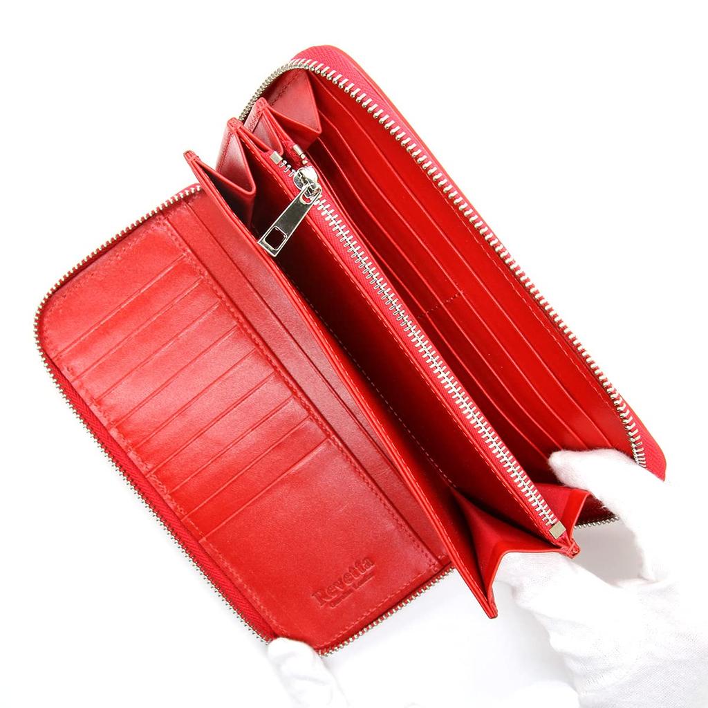 [Revetta] Stingray Leather Long Wallet with Round Zipper, Available In 9 Colors, Stingray, Galuchat, and Red, Genuine Leather, Large Capacity