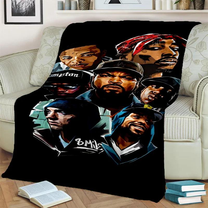 3D Legend Star Hip Hop Rapper Kunstdecke, Weiche Überwurfdecke für Zuhause Schlafzimmer Bett Sofa Picknick Reise Büro Abdeckdecke Kinder