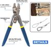 Wire Rope Crimping Swaging Tool Cable Crimps - for Aluminum Double Barrel Ferrule Crimping Loop Sleeve 0.1mm-2.2mm