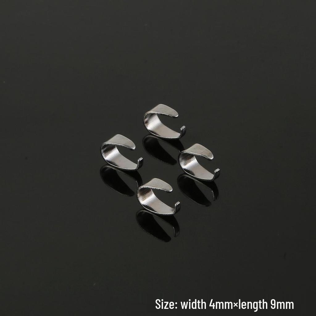4x9mm Iron Melon Seed Buckle: Smooth Pendant Clip and Bracelet Clasp for DIY Handmade Jewelry