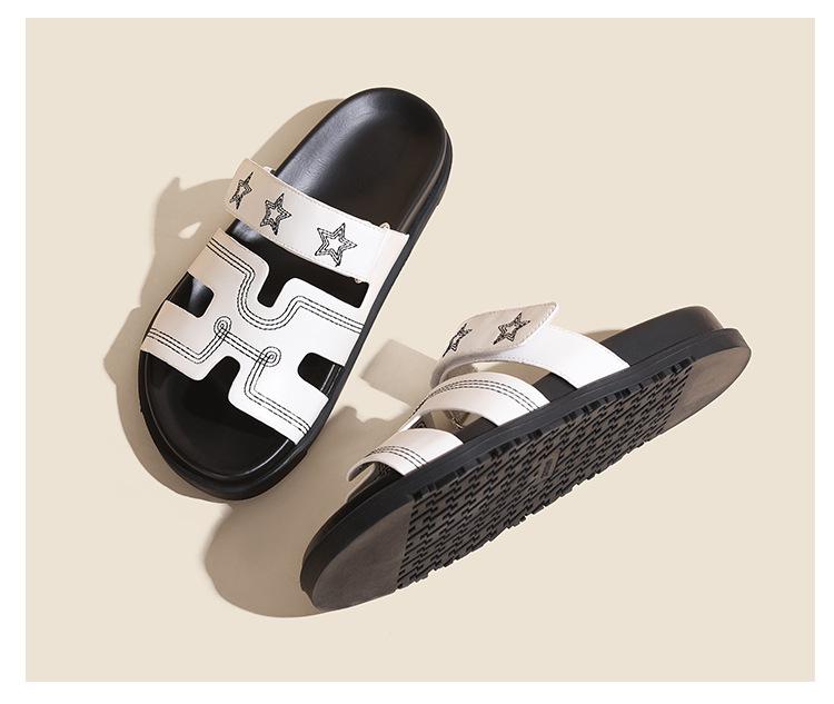Women's Thick Bottom Velcro Soft Sole Sandals: Comfortable, Non-Tiring, Casual Summer Outdoor Slippers.